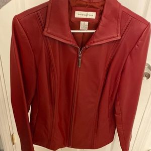 Preston & York Genuine Lambskin Zip Front Jacket Size Small